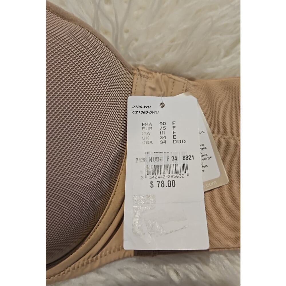 Chantelle Silicone-Free Strapless Bra in Beige – Size 34DDD - Picture 6 of 6